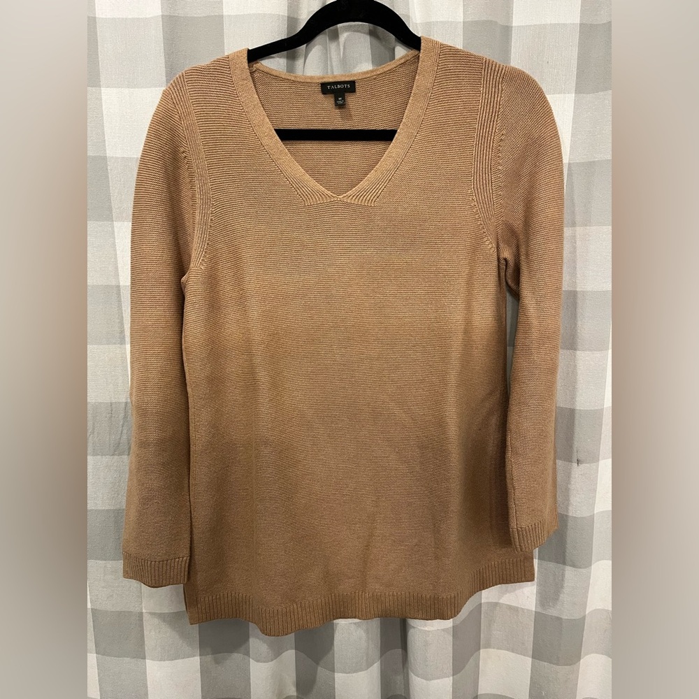 Talbots Camel V-Neck Sweater